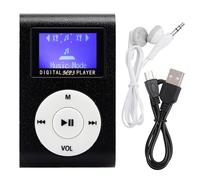 TOPINCN Mini Pince/Support en Métal Haute Performance, Lecteur MP3 avec écran LCD de 0,8 Pouces, Opération Facile pour Les Amateurs de Musique Portables, Carte Mémoire