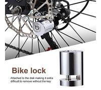 TOPINCN Mini Verrou de Frein à Disque pour Moto, Antivol avec 2 Clés pour Motocyclistes et Cyclistes, Acier Argent 1.8X1.3 Pouces