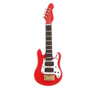 TOPINCN Modèle de Guitare Miniature 1:12, Surface Peinte en Bois de Bouleau, Ornement de Guitare Miniature Décoratif Réaliste avec Finition Brillante, pour Maison de Poupée, Décoration de (Rouge