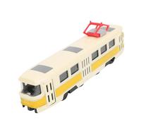 TOPINCN Modèle de Trains en Alliage, Jouet de Simulation de Porte D'ouverture de Musique Légère avec des Tramways de Trains D'artisanat Exquis pour Les Tout-Petits (Yellow)