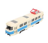 TOPINCN Modèle de Trains en Alliage, Jouet de Simulation de Porte D'ouverture de Musique Légère avec des Tramways de Trains D'artisanat Exquis pour Les Tout-Petits (Blue)