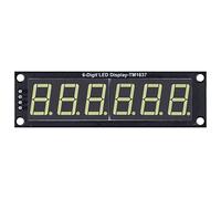 TOPINCN Module D'affichage Numérique LED TM1637, 6 Chiffres, 7 Segments, Lumière Blanche, Facile à Brancher et à Jouer pour Les Affichages D'horloge, Tension 5V