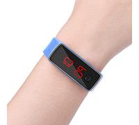 TOPINCN Montre à la Courroie en Silicone à Lambeau à LED pour Femmes, Horloge D'affichage électronique de 12 Heures (Lac Bleu)