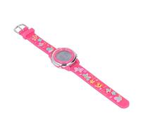 TOPINCN Montre LED pour Enfants, Montre de Sport Numérique de Dessin animé avec Réveil et Chronomètre, Montre-bracelet électrique étanche pour Enfants avec Rétro-éclairage pour Garçons et (Rose rouge)