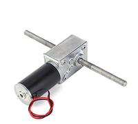 TOPINCN Moteur à Engrenage à Vis sans Fin Silencieux M8, Moteur de Réduction à Double Arbre pour les Installations dans de Petits Espaces (Rapport de réduction 100)