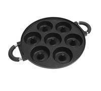 TOPINCN Moule à Beignets à 7 Cavités, Antiadhésif, en Alliage D'aluminium, avec Poignée Ergonomique pour Takoyaki et muffins.