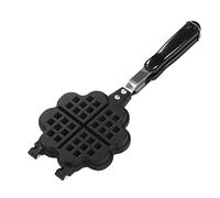 TOPINCN Moule à Gaufres Antiadhésif Double Face en Forme de Cœur de Fleur, Ustensiles de Cuisson Durables en Alliage D'aluminium avec Poignées Résistantes à la Chaleur pour un Rangement