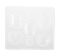 TOPINCN Moule de Fabrication de Bijoux Artisanaux, Moule en Résine de Silicone pour Cadeaux Personnalisés, adapté à les âges, Formes Multiples, y Compris Cœur et Rectangle