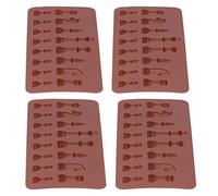 TOPINCN Moule en Silicone en Forme D'échecs Moule à Gâteau au Chocolat de Haute qualité pour la Fabrication de Bricolage, Paquet de 4, pour les Amateurs de Pâtisserie, Couleur : comme indiqué sur