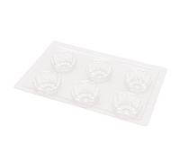 TOPINCN Moule Plastique PP 6 Cavités Plateau Dessert pour Pudding Mousse