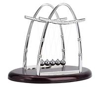 TOPINCN Newton Cradle Balance Balls, Balles Swing avec Base, Balle Swing Classique, Éducatif, Scientifique, Jouet Anti-Stress, Ornement, Décoration de Bureau, (L)
