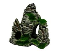 TOPINCN Ornement de Grotte de Roche D'aquarium, Décor de Paysage de Montagne Artificiel, Accessoires D'aquarium, Idéal pour Betta, Escargots, Tortue (F416C)