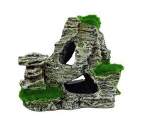 TOPINCN Ornement de Grotte de Roche D'aquarium, Décor de Paysage de Montagne Artificiel, Accessoires D'aquarium, Idéal pour Betta, Escargots, Tortue (F416B)