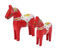 TOPINCN Ornements de Cheval de Dala Suédois en Bois Figurine Décoration Animaux de Mariage Cheval de Troie Artisanat Statue Ornement de Cheval en Bois Dalecarlian Creative pour la Suède