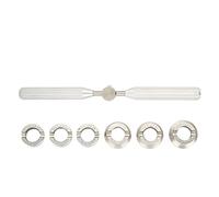 TOPINCN Outil de Retrait de Boîtier de Montre en Acier Inoxydable pour Oyster, 6 Matrices Rainurées, Portable et Durable, Collectionneurs de Montres