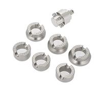 TOPINCN Outil D'ouverture de Boîtier de Montre D'établi, Acier Durable, 6 Tailles de Matrices Incluses, Essentiel pour Les Techniciens et Les Passionnés de Réparation de Montres