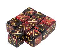 TOPINCN Pages Pédagogiques 6 Pages Math Leçons pour Le Jeu, 10pcs Mathématiques en Acrylique Double Couleur pour Enfants et Adultes (Rouge Noir)