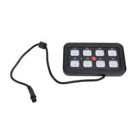 TOPINCN Panneau de Commande LED pour Voiture, 8 Gangs, Boîtier de Commutation Tactile pour Véhicules Tout-terrain, Bateaux Marins, Conception Durable (GREEN)