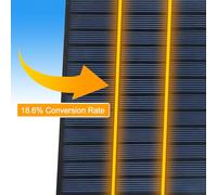 TOPINCN Panneau Solaire Portable 3 Watts, Chargeur en Polysilicium, Module de Bricolage 12V pour Appareils Extérieurs et Petits Appareils électroniques