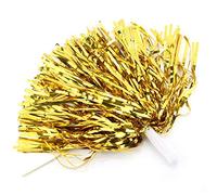 TOPINCN Party Dance Accessory Sports Pompons Pompons Accrèment L'équipe de Jubilation et Le Public, Matériau Léger, 6pcs en 7 Couleurs (Gold)