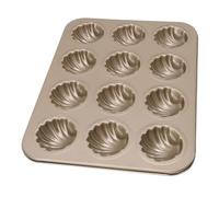 TOPINCN Pas de Madeleine 12-cavity, Acier en Forme de Carbone en Forme de Coquille de Boulangerie de Boulangerie à Biscuits Moule à Biscuits pour Gâteau à Biscuits Chocolat