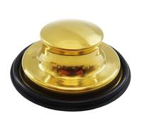 TOPINCN Passoire D'évier en Acier Inoxydable 4,4 Pouces, Crépine D'évier de Cuisine avec Conception Anti-colmatage, Ensemble Bouchon pour Trous de Vidange Standard de 3 1/2 Pouces (Gold)
