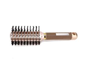 TOPINCN Peigne de Coiffure Antistatique Bi-matière avec Poils pour Soins du Cuir Chevelu Taille Voyage or 9,3 X 3, Pouces