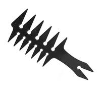 TOPINCN Peignes de Cheveux à Dents Larges pour Hommes pour Coiffure aux Nœuds avec des Dents Arrondise à Double Face Peigne en Plastique pour Hommes - Outil de Style Portable (BLACK)
