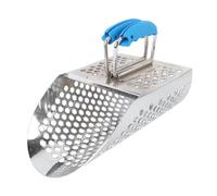 TOPINCN Pelle à Sable pour la Détection des Métaux, Pelle Tamis à Sable en Acier Inoxydable avec Poignée Pliable pour la Découverte des Trésors sur la Plage