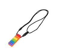 TOPINCN Pendentif de Dentition en Silicone Flexible pour L'agitation Chez les Enfants, Collier à Mâcher Non Toxique, Vert (Anneau de dentition blocs de construction #14)