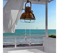 TOPINCN Pendentif en Cristal coloré K9, Bijoux en Perles Faits à la Main, Magnifique Attrape- pour la Décoration de la Chambre et du Jardin