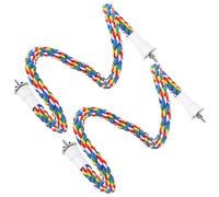 TOPINCN Perchoirs en Corde pour Oiseaux aux Couleurs Vives - Jouet en Coton Non Toxique pour Balançoires de Perroquets et Réduction du Stress Mental (80CM)