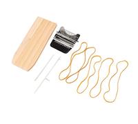 TOPINCN Petit Kit de Métier à Tisser, Mini Machine à Tisser Portable pour Débutants, Outil de Réparation de Tissage avec 14 Crochets Métalliques et Plaque en Bois pour Tricoter de
