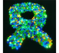 TOPINCN Pierres Luminescentes, Pierres Décoratives Brillantes en Résine Plastique pour Aquarium, Allées de Jardin, 300 Pièces (B)