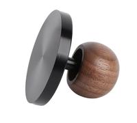 TOPINCN Pilon à café, Presse à Expresso avec Base Plate et Poignée en Noyer, Pilon en Alliage D'aluminium pour Accessoire de Machine à Expresso (58MM)