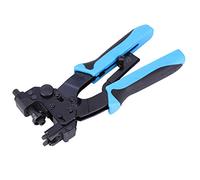 TOPINCN Pince à Compression Haute dureté pour Connecteurs F BNC, Pince à Sertir pour Câble Coaxial Réglable avec Poignée en Caoutchouc Souple, Outil Pratique pour un Usage Domestique et Industriel