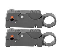 TOPINCN Pince à Dénuder Efficace à Double Lame, Outil de Dénudage pour Câbles Coaxiaux pour Câbles TV, de, Matériau ABS