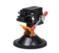 TOPINCN Pince à étau de Table Compacte en Alliage D'aluminium, Mini Base Sous Vide pour Sculpture Artisanale, Pivotante à 360 Degrés pour Artisans, Noir (Sans colonnes de support)