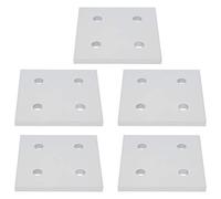 TOPINCN Plaque de Connexion à 4 Trous, Panneau de Jonction Pratique en profilé D'aluminium, 5 Pièces pour Extension Linéaire et Connexion Superposée pour les Projets de Rénovation Domiciliaire (8080)