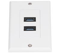 TOPINCN Plaque Murale, Plaque Murale USB 3.0 Transmission de Données Panneau Mural Composite à 2 Ports USB 3.0 pour Téléphones Intelligents Chargement