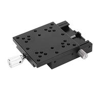 TOPINCN Plate-forme Coulissante Manuelle avec Guide en Queue D'aronde pour Microscopes et Machines D'essai, Alliage D'aluminium 60 X 60 Mm