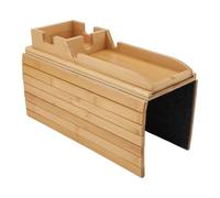 TOPINCN Plateau de Bras de canapé, canapé en Bois Plateau de Bras Pliable canapé de Télévision de canapé Table Accounse Table canapé Détachable canapé Chaise Chaise Anti-Glisser Support