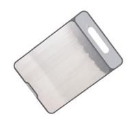 TOPINCN Plateau de Décongélation, Planche à Découper Double Face avec Taille-crayon intégré et Râpe à Ail, Antidérapante pour la Décongélation de la Viande Congelée et la Préparation des (Gris