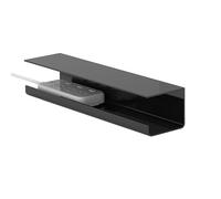 TOPINCN Plateau de Gestion des Câbles sous Le Bureau, Organisateur de Fil sans Poinçon, Support de Multiprise, Organisateur de Cordon, Dompteur de Fil pour Le Bureau et la Maison (Black)