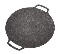 TOPINCN Poêle à Griller Carrée de Style Coréen, Plaque de Barbecue Coréenne Poêle à Frire Circulaire Antiadhésive pour Cuisinière Extérieure à la Maison(Universal Type 30cm)