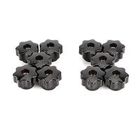 TOPINCN Poignée de Poignée à 7 étoiles, Surface Lisse Réglable pour Machines, Prise Facile, Filetage de 8mm, Intérieur en Laiton, 10 Pièces (CM8*32 (trou traversant))