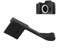 TOPINCN Poignée en Alliage D'aluminium Solide pour Appareil Photo sans Miroir Fuji X 100F X100T X-A5, Rouge, Design Ergonomique, Maintien sécurisé pour la Photographie en Extérieur (Black)