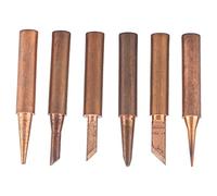 TOPINCN Pointes à Souder Chauffées Extérieurement avec Matériau en Cuivre, Bonne Résistance à la Corrosion, Adaptées aux Fers à Souder du marché 936 937 938 969 8586 852D 8582D 6 X Pointes à