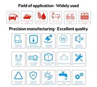 TOPINCN Pompe de Transfert D'eau Kit de Surpression à Fonctionnement Silencieux et Durable Tuyau Résistant aux Ultraviolets de 6 M/20 Pieds 70PSI/4,8BAR pour Surpresseur de Pression D'eau Débit de