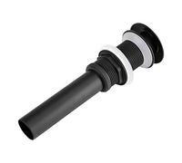 TOPINCN Pop Up Bouchon de Vidange évier Drain Bassin Bouchon de Vidange en Laiton Massif Bouton Poussoir Noir pour Bassin évier Baignoire avec Joint étanche à l'eau